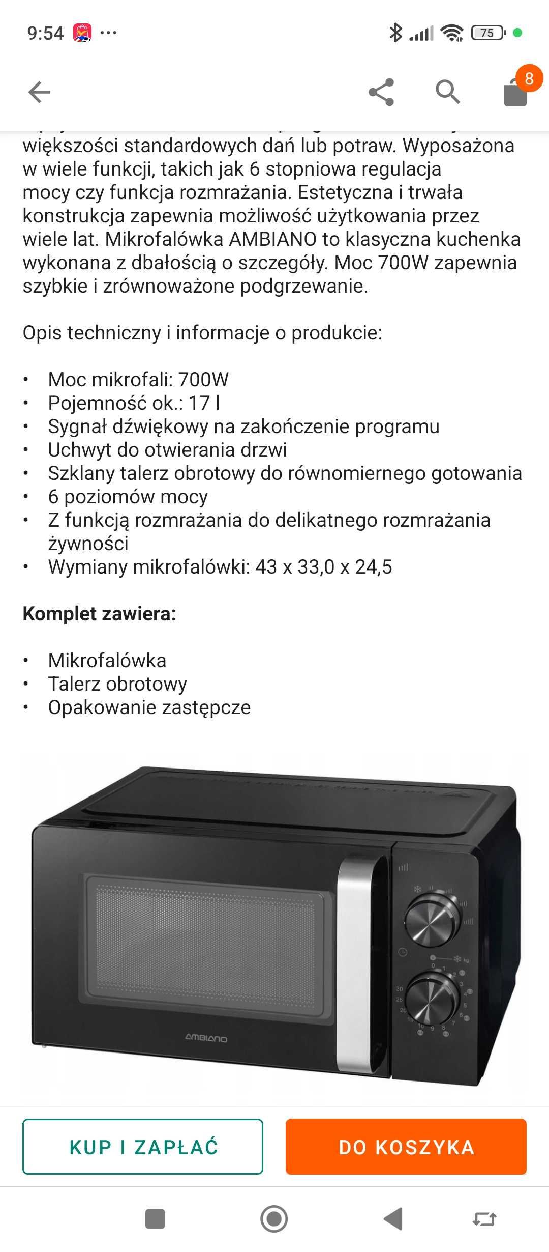 Sprzedam mikrofalówkę