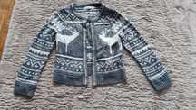 Sweter z reniferami szary świąteczny zimowy roz.146 lub S