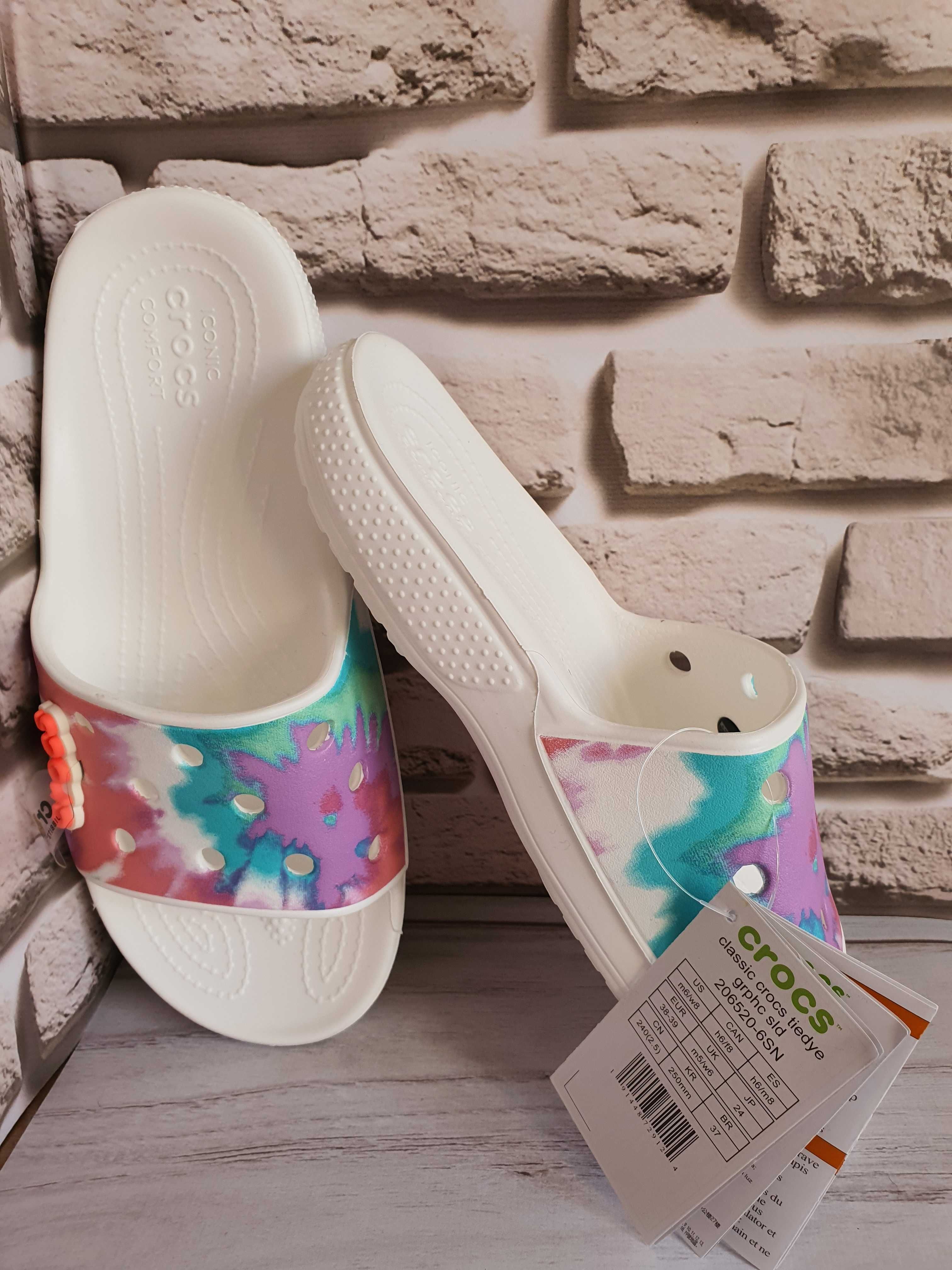 Слайды Crocs Classic Tie-Dye Graphic, размер  W10