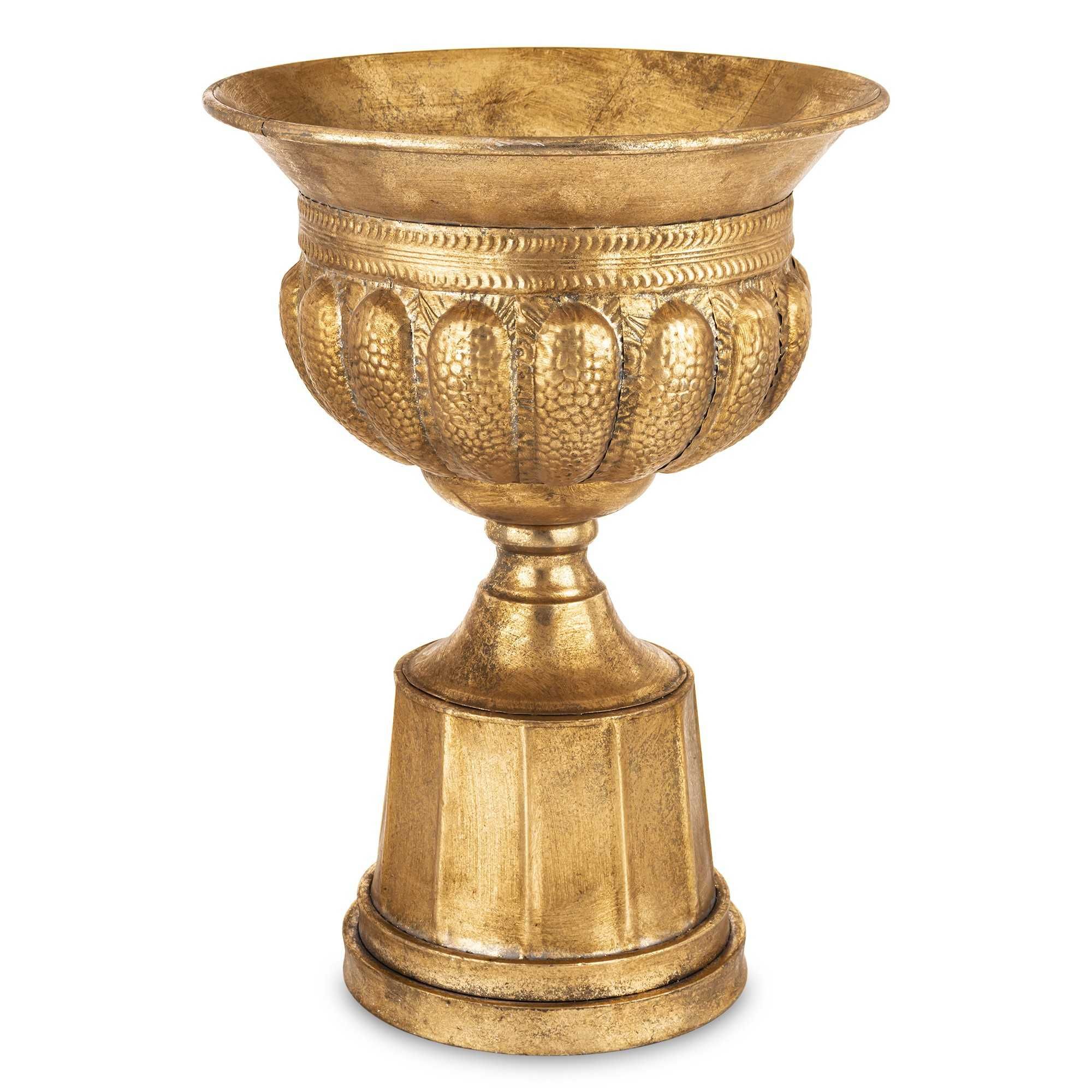 Wazon Osłonka Doniczka Metalowa Antyczna Puchar Kielich 57 cm. 175640