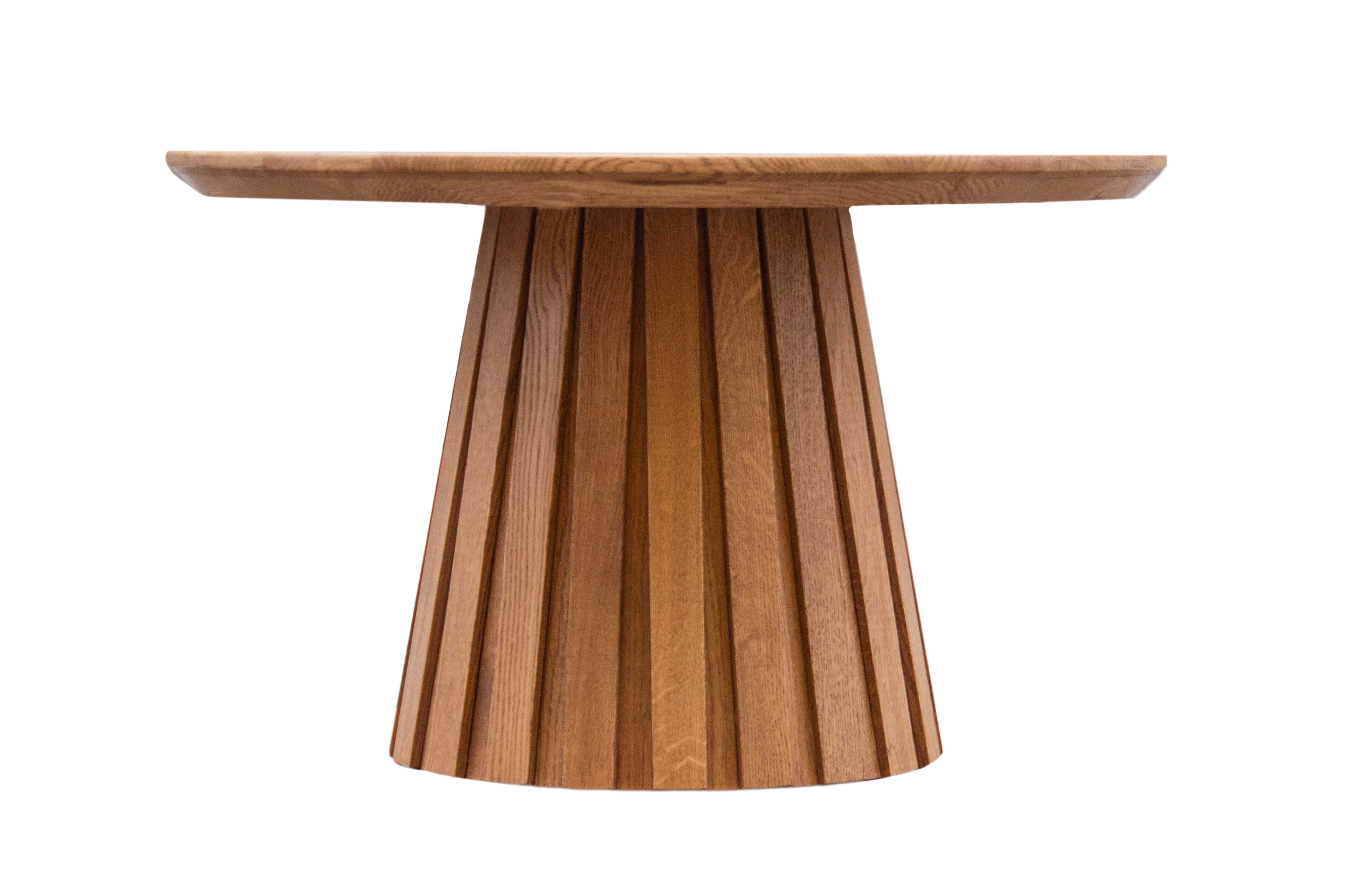 Stolik kawowy dębowy okrągły Model Valenciaga 80 cm