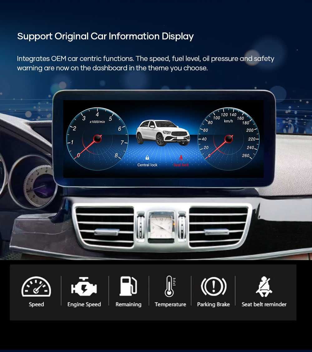 Mercedes E W212 Radio FM Tablet DAB+ USB GPS Nawi WiFi 4G Android