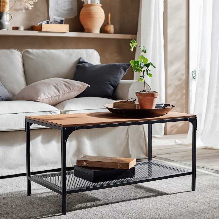 FJÄLLBO Stolik kawowy, czarny, 90x46 FJALBO IKEA nowy !
