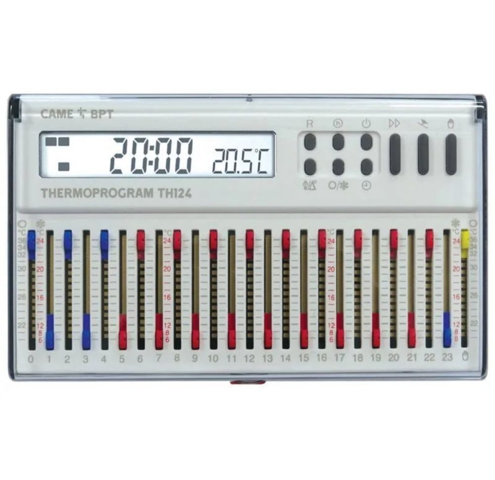 Elektroniczny termostat dobowy BPT TH/124 sterowany kursorem