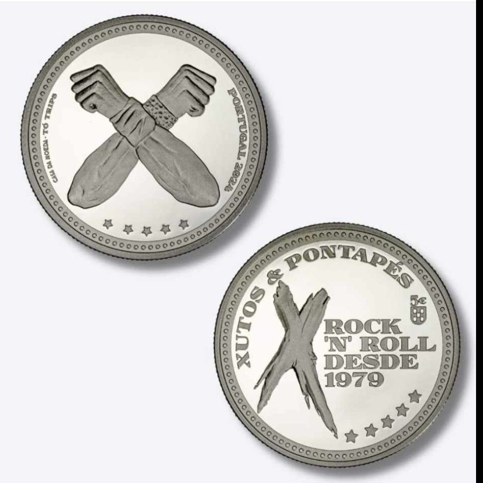 Excelente prenda - Moeda comemorativa Xutos e Pontapés UNC