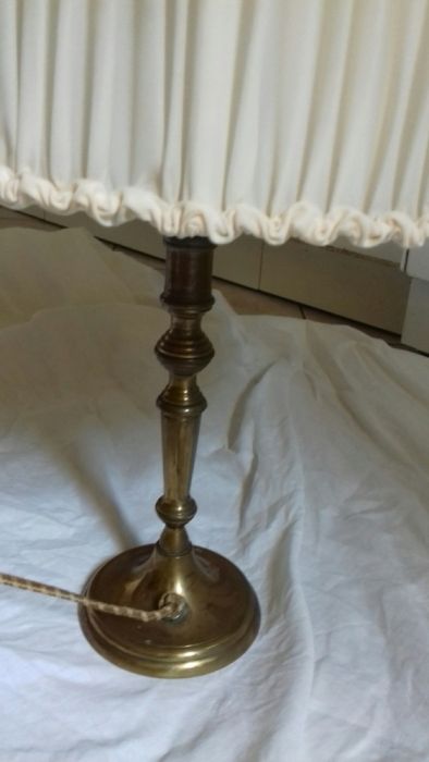 Stylowa lampa stojąca przedwojenna vintage mosiądz