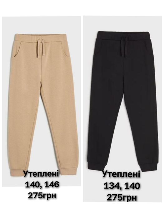 Утеплені спортивні штани джогери sinsay на флісі