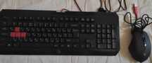 Клавіатура (A4Tech Bloody  Q100 Black) і Мишка (A4Tech Bloody V8M)