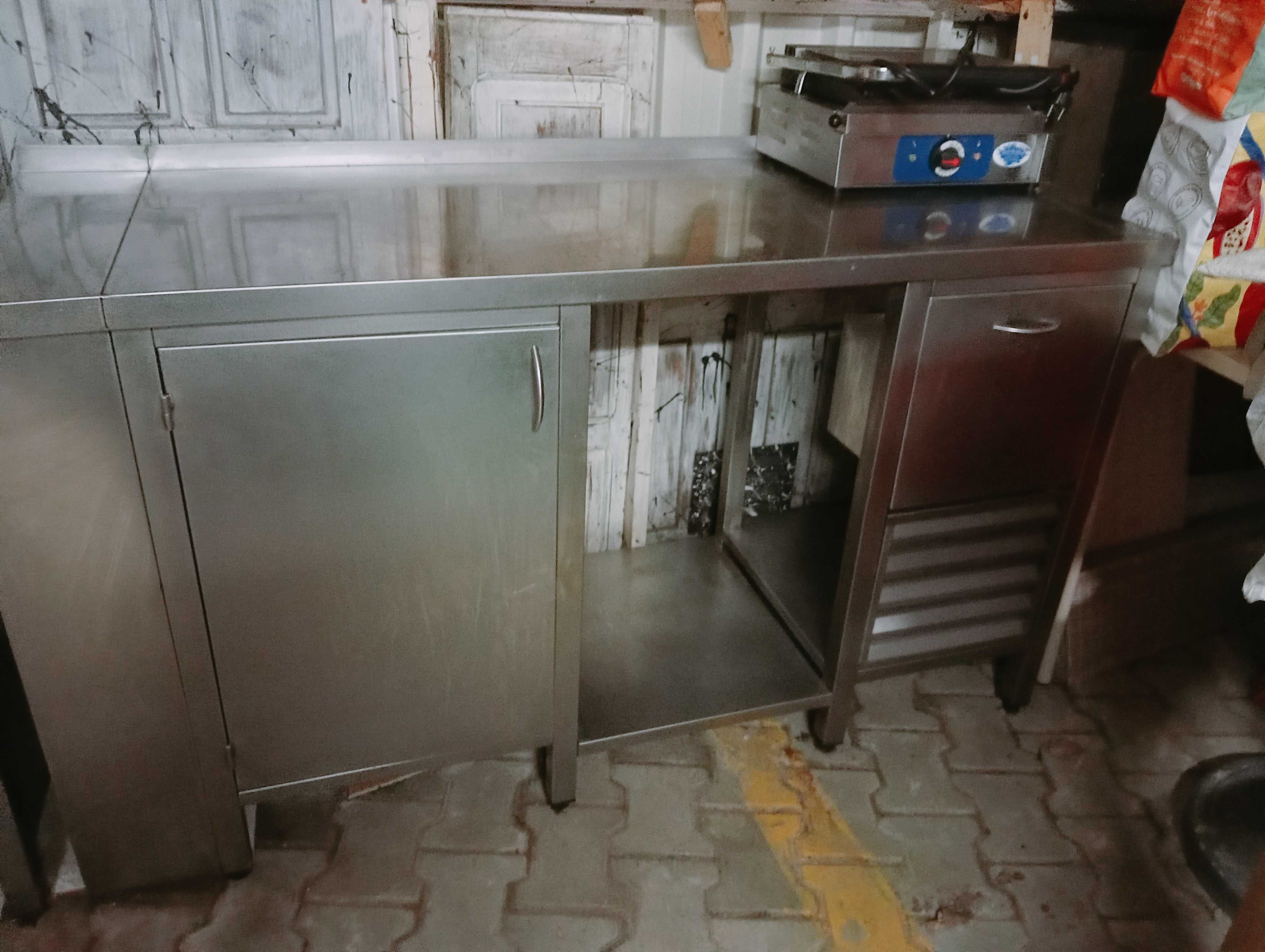Bancada Inox com tulha café