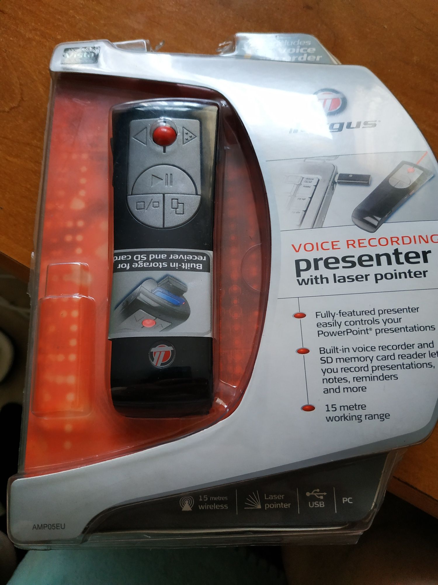 Targus voice recording prezenter with laser pointer