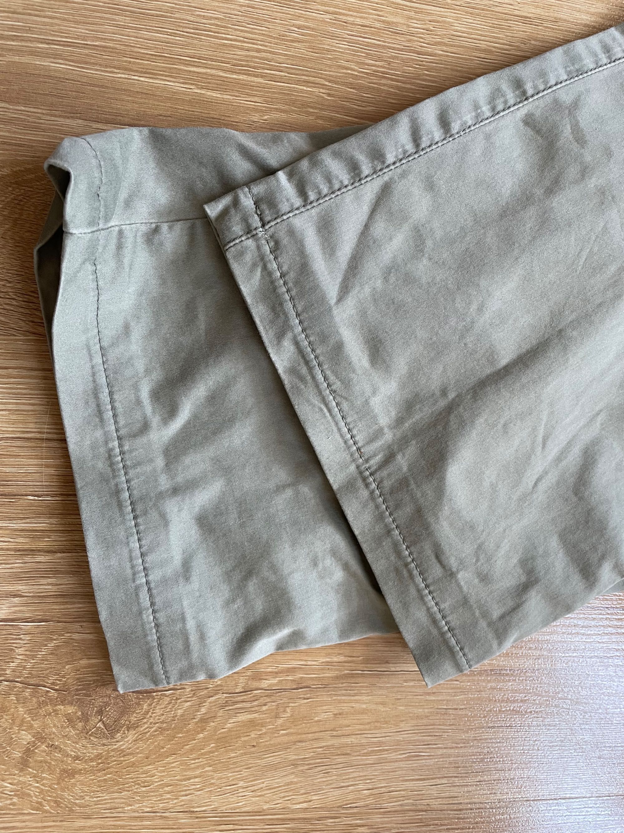 Spodnie z materiału z elastanem szerokie nogawki Vintage L/XL