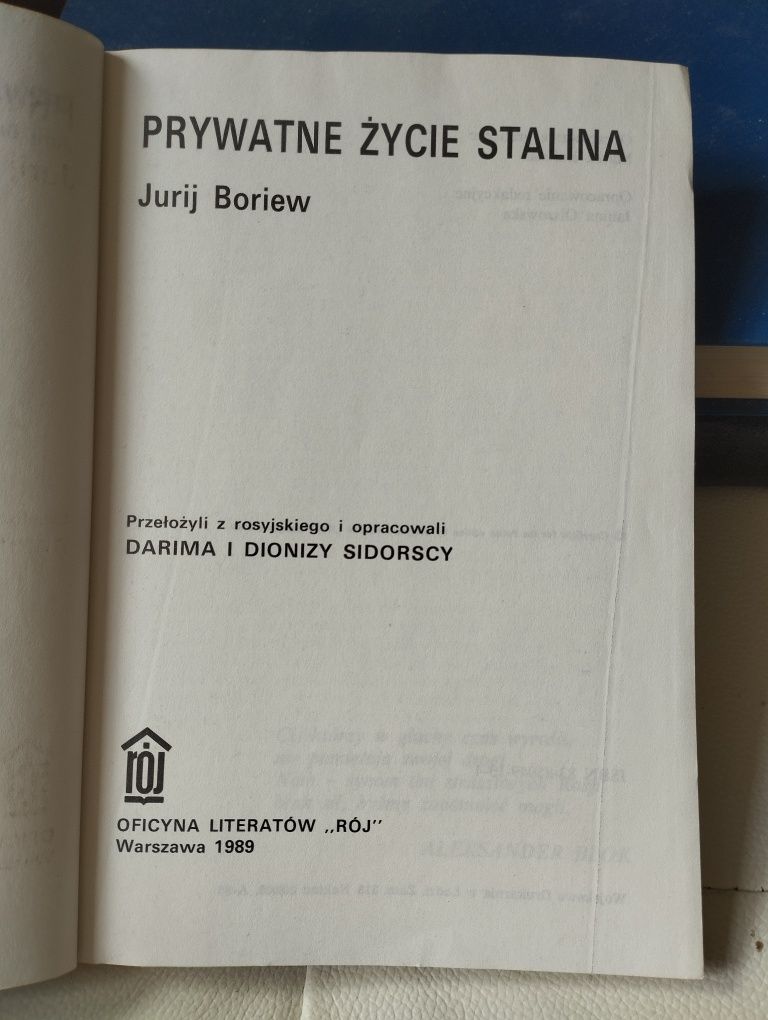 Boriew prywatne życie Stalina