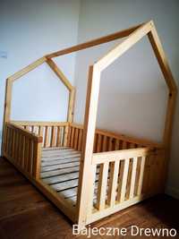 Łóżko dla dziecka (Drewniany domek, łóżko dom) - Bajeczne Drewno