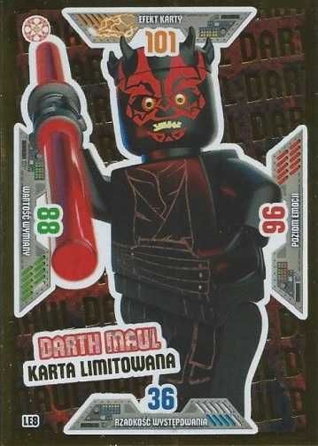 Karta błyszcząca LEGO Star Wars LIMITED Seria 2 LE8 Darth Maul NOWA