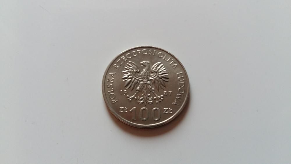 Moneta Kazimierz III Wielki 100 zł z 1987