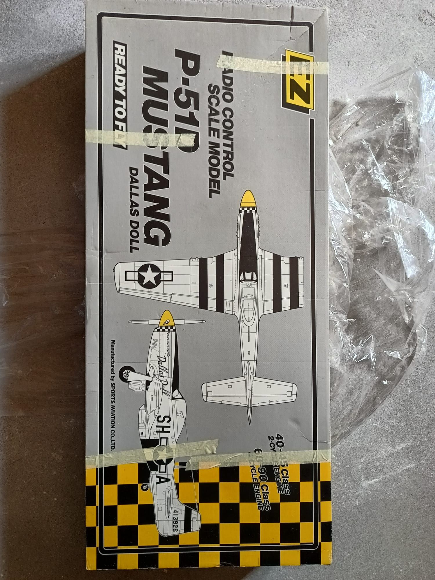 P-51 Mustang EZ model RC - 140cm. Stan nowy, fabryczny - rzadkość.