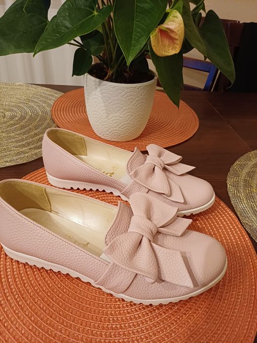 Balerinki r.37 pudrowy róż