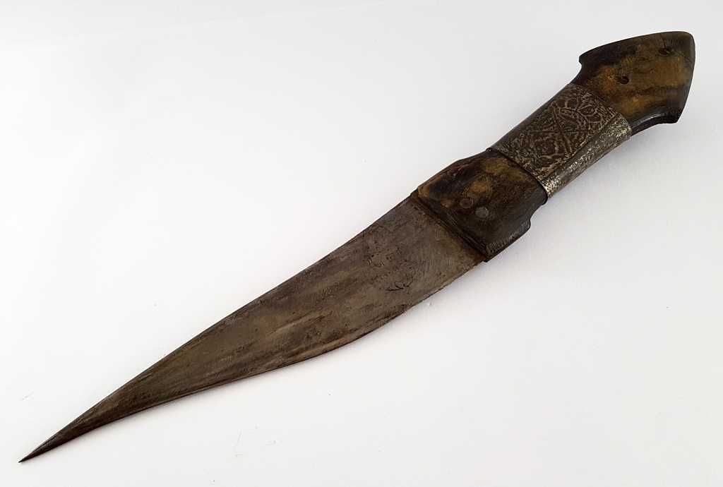 Nóż bojowy sygnowany SHIBRIYA Jordańska z XIX wieku