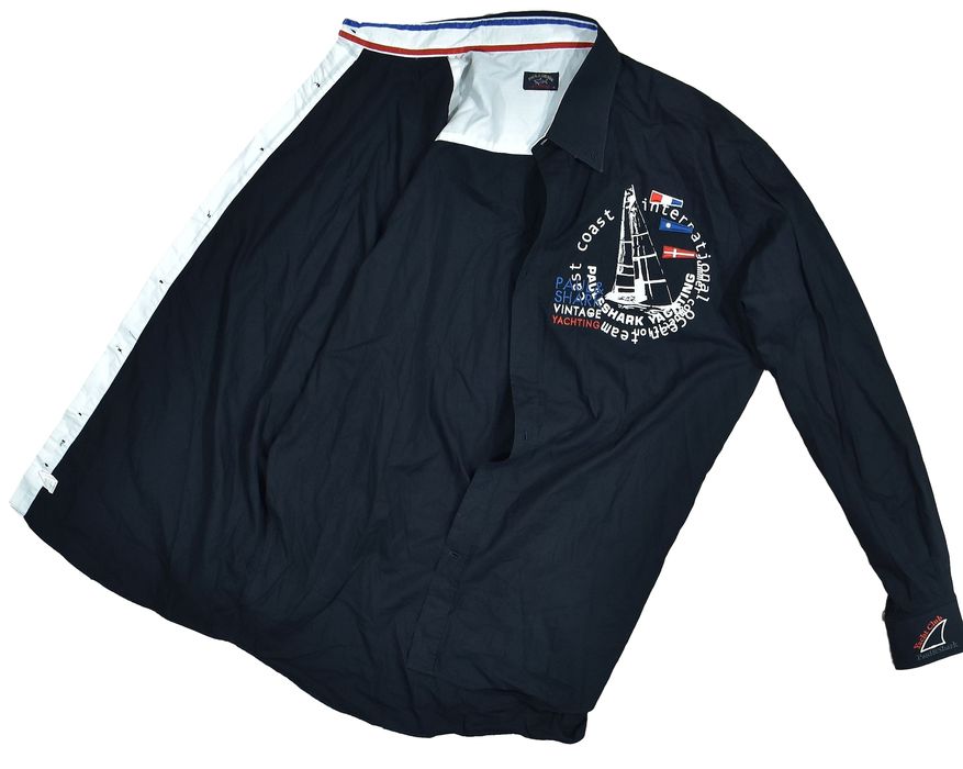 Paul Shark Vintage Yachting Logowana Koszula 45 3Xl