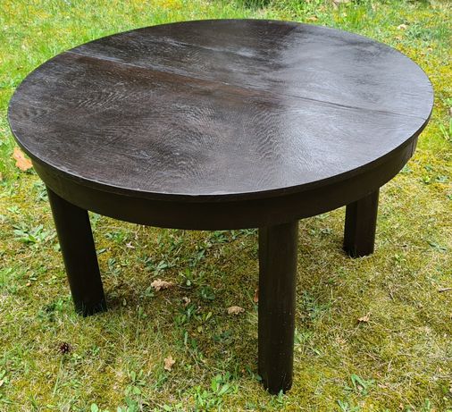 Stół okrągły drewniany antyk przedwojenny