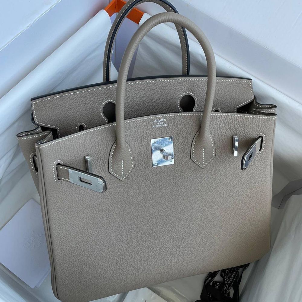 Birkin 30 в нежном сером цвете