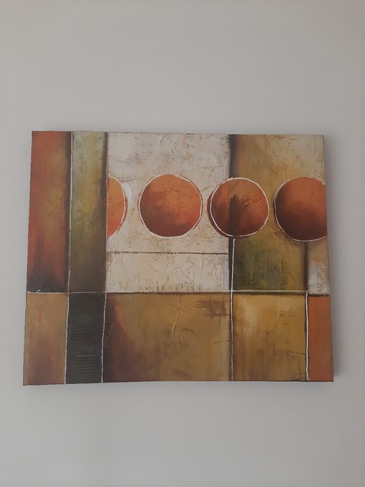 Tela abstrata com relevo