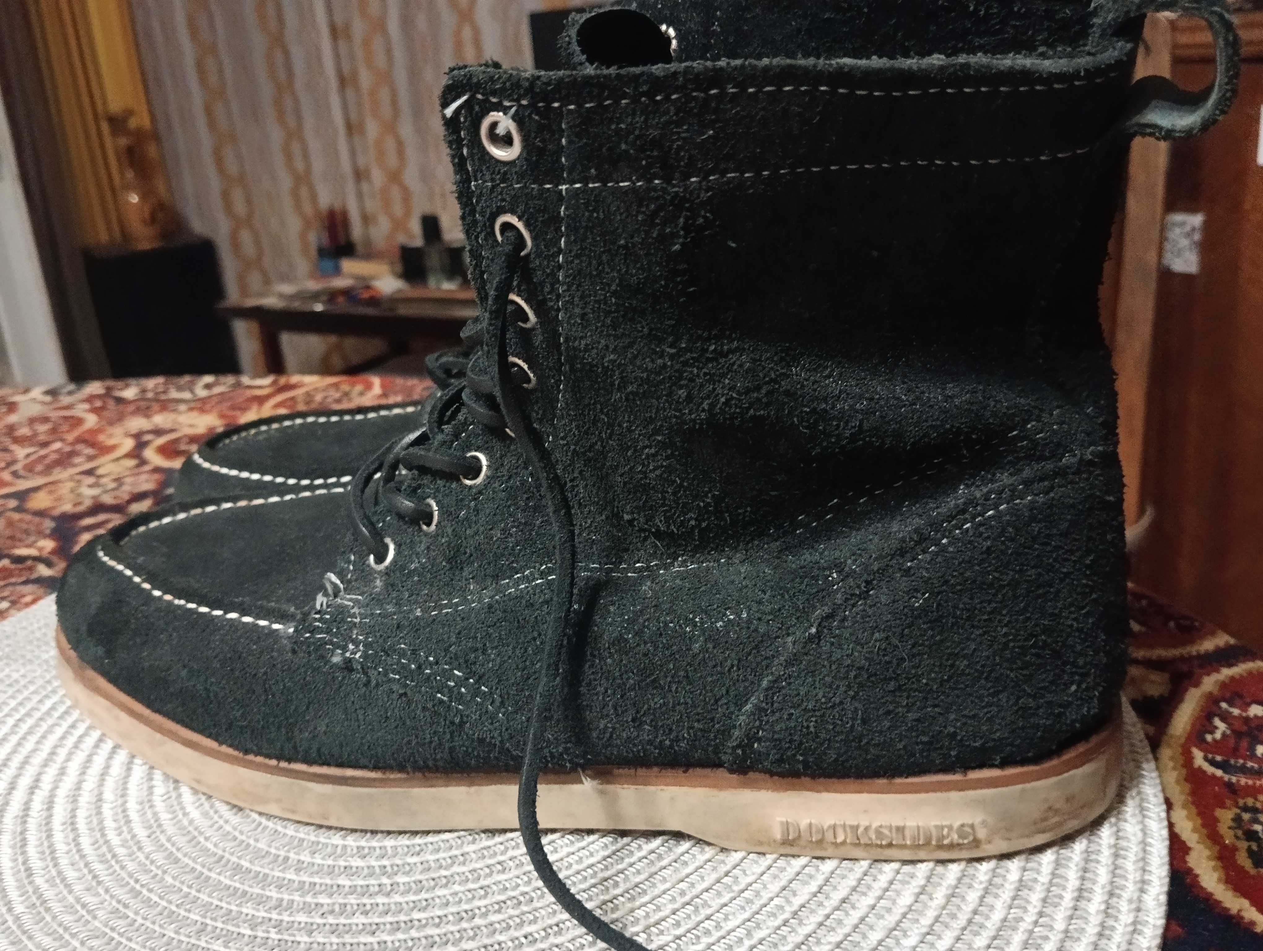 мокасины высокие натур замша SEBAGO DOCKSIDES 44р=287мм ДОМИНИКАНА