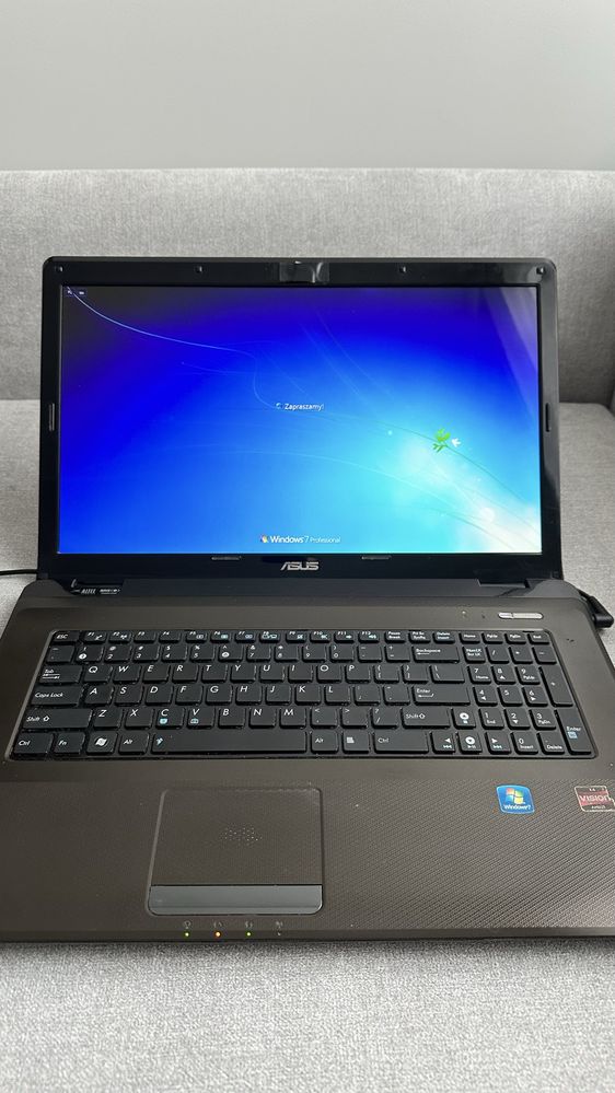 Laptop ASUS K72D | sprawny | 512GB HDD | przekątna 17” | Win7