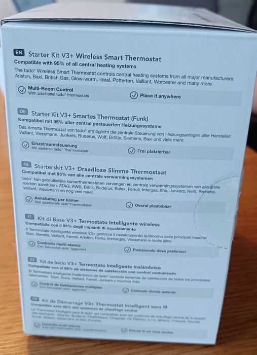Zestaw startowy tado° V3+ (bezprzewodowy termostat, mostek, odbiornik)