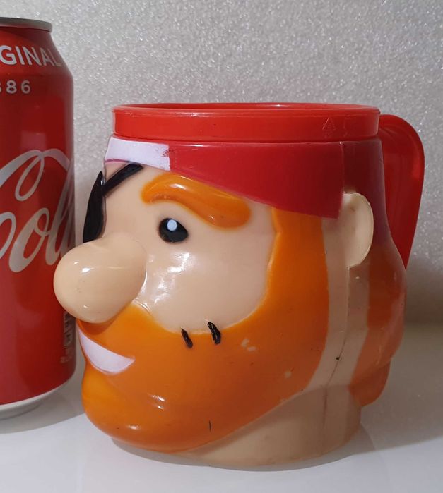 Antiga Caneca Brinde "PERNA de PAU" ~ Brinde dos gelados OLÁ