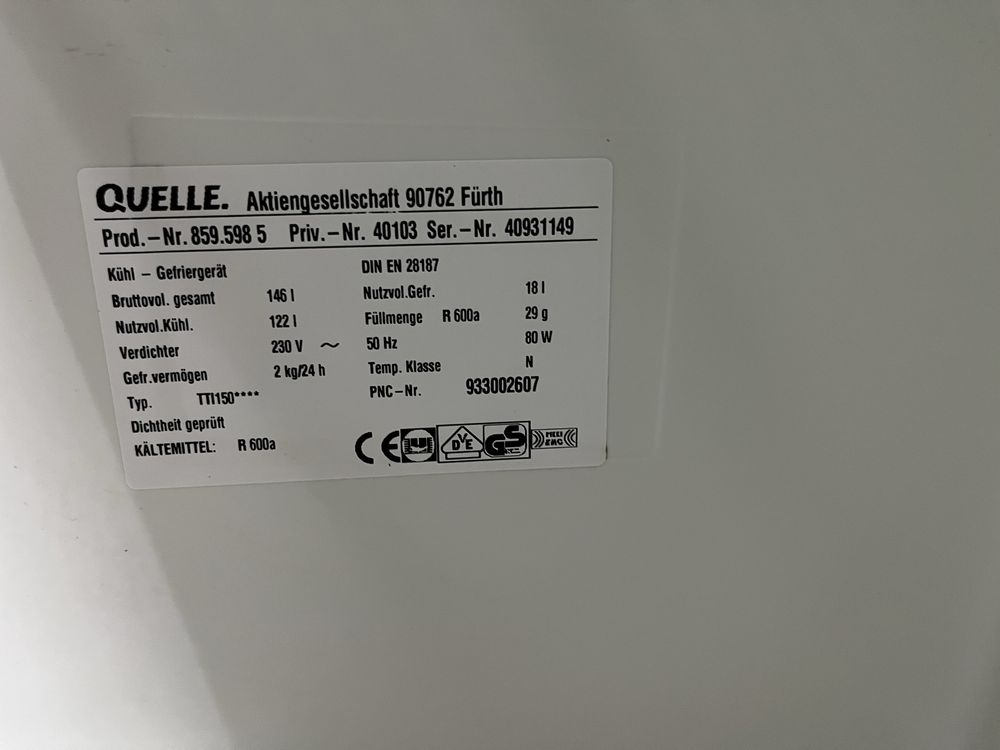 Lodówka Privileg 85cm |12msc |BD stan |Dowóz