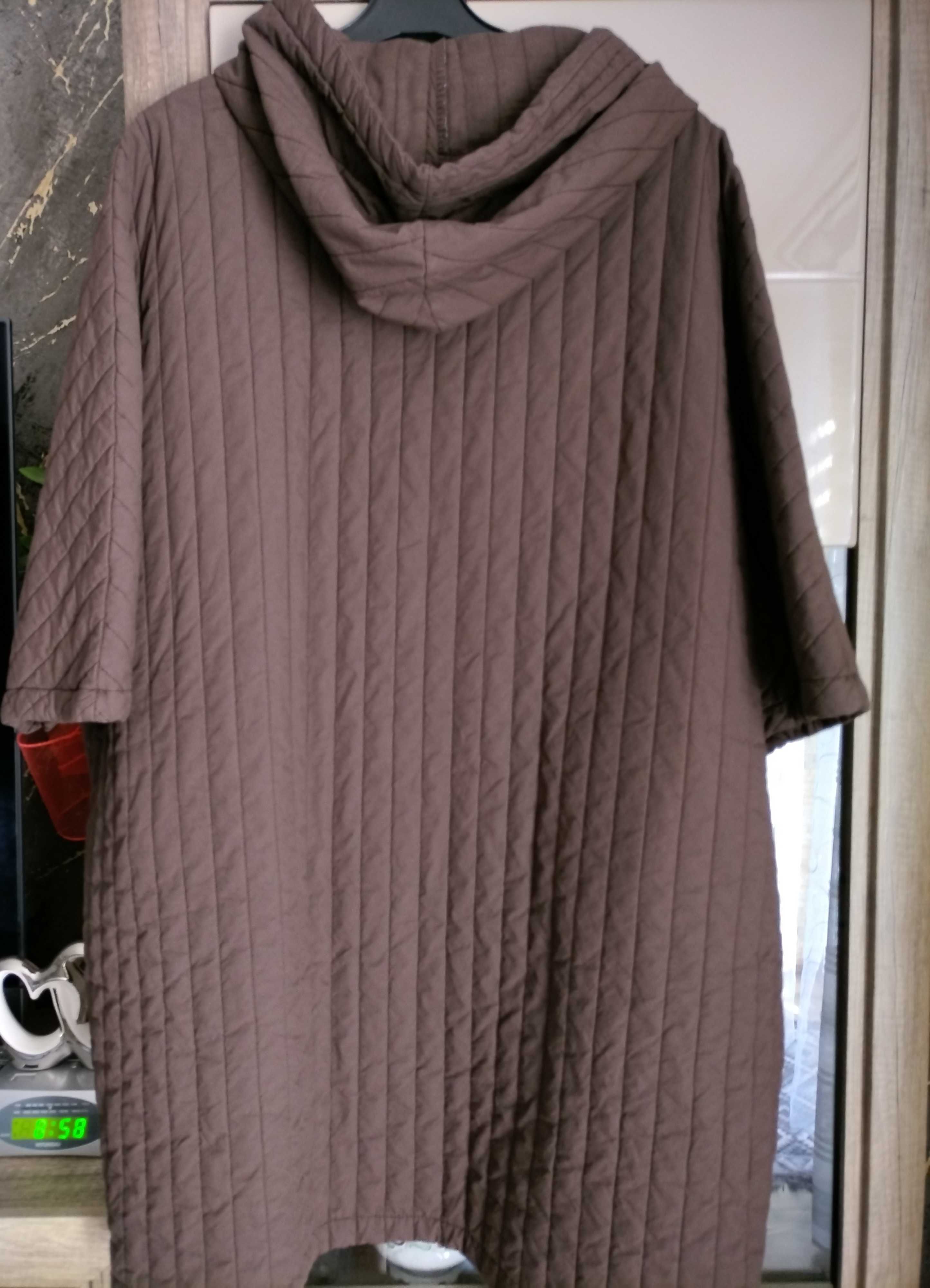 Narzutka, kolor mokka, oversize