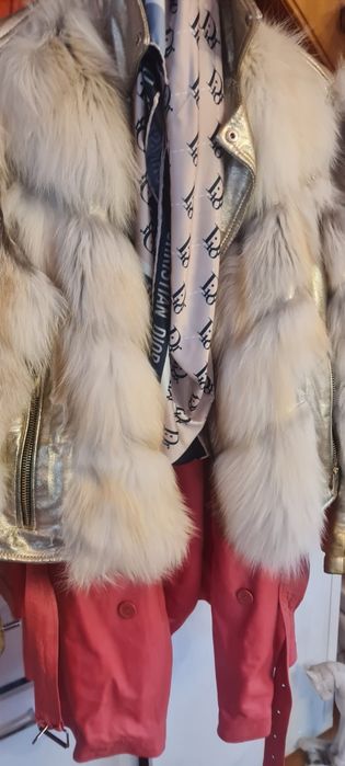 Kurtka skorzana Flo Clo obszyta liskami