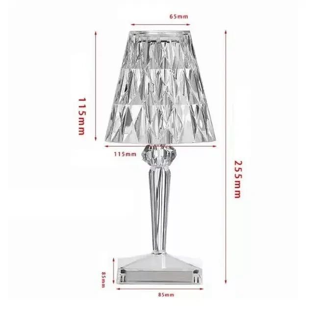 LED світильник Diamond Брильянт, кришталева лампа USB акумулятор
