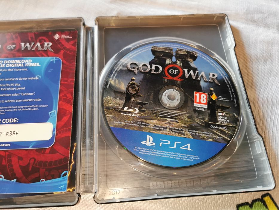 God of WAR PS4 gra Limited Edition (+ STEELBOOK, ARTBOOK) stan BDB+