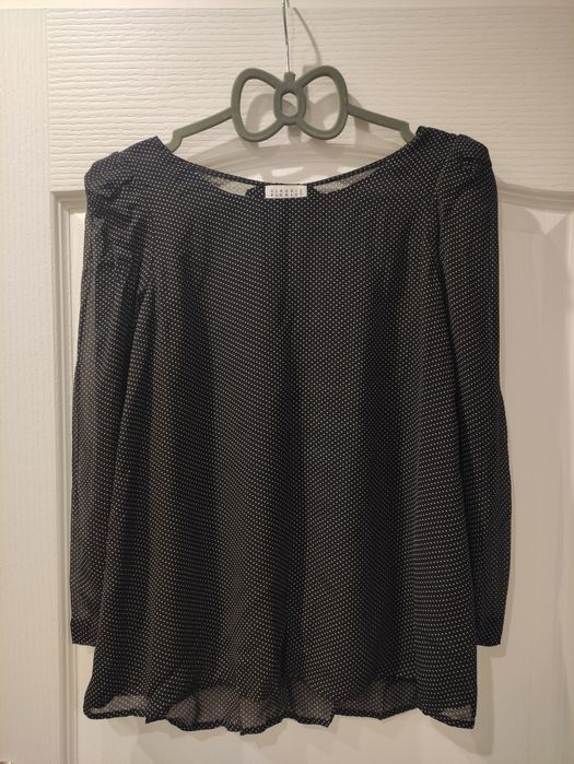 Bluzka czarna w kropeczki Claudie Pierlot S jak nowa