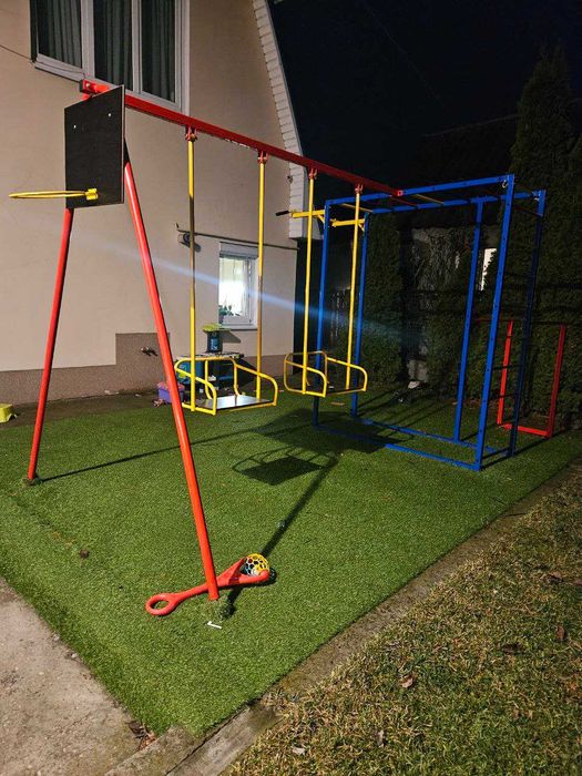 Уличный игровой комплекс спорт-4 с двумя качелями, детская площадка