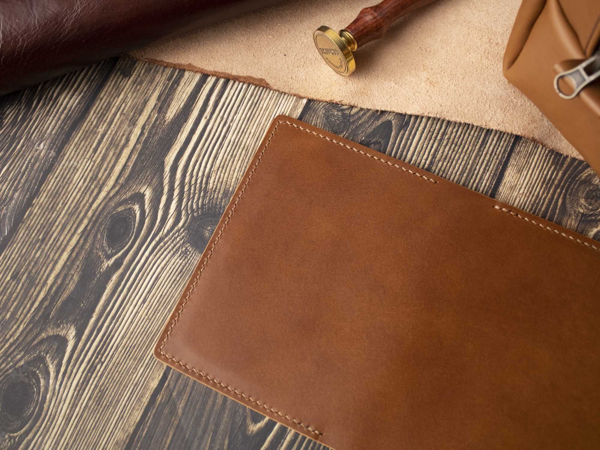 Skórzane portfel, etui na dokumenty, Italian full grain leather