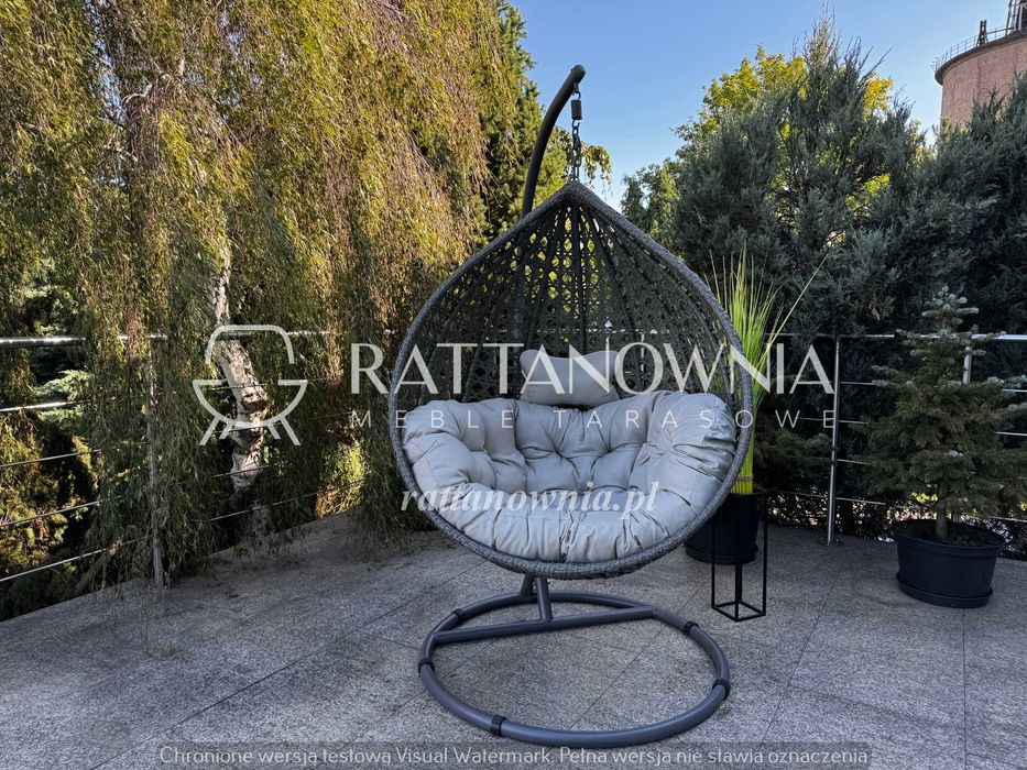 Fotel Wiszący Technorattnowy XXL Kokon Ogrodowy 2 Kolory PROMOCJA -30%