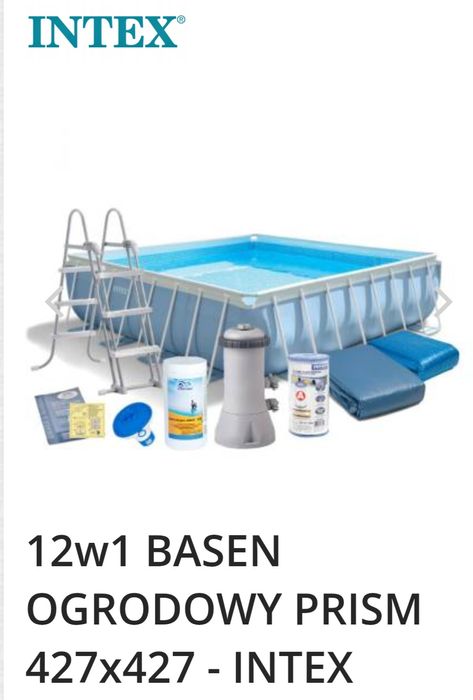 Basen stelażowy wraz z pompą Bestwey  4,27x4,27 wys. 1,1m