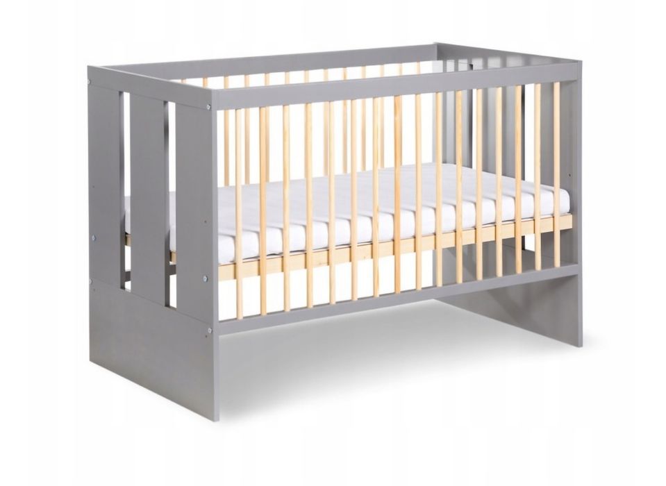 Łóżeczko dziecięce Klupś Paula grafit + materac