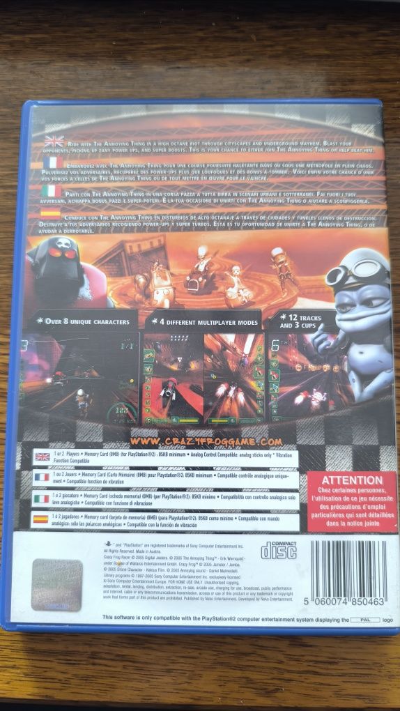 Gra PlayStation 2 Crazy Frog Racer