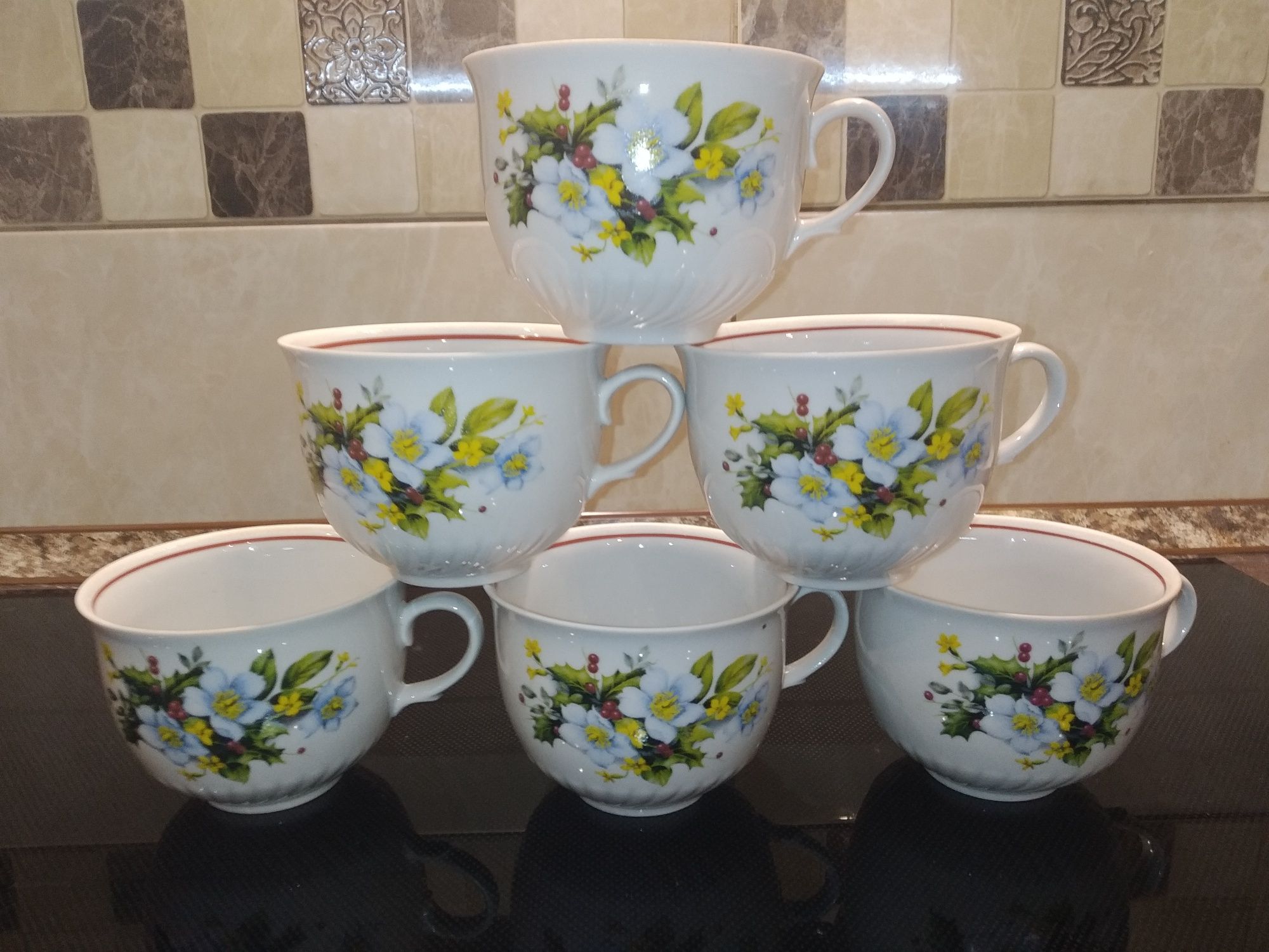 Чашки кофейные Luminarc,для чая,заварочная чашка, новогодние чашки