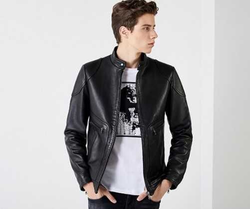 SELECTED чоловіча шкіряна куртка з натуральної овечої шкіри