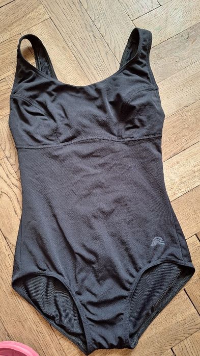 Włoski Czarny kostium kąpielowy jednoczęściowy damski 34/36 xs/S Aquar