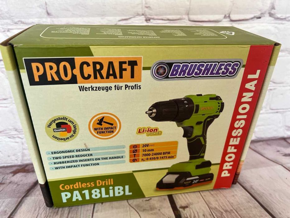 Шуруповерт ProCraft PA-18 Li BL