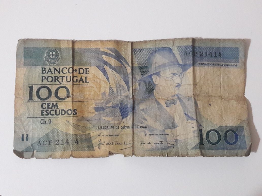 Nota 100 escudos Outubro 1986