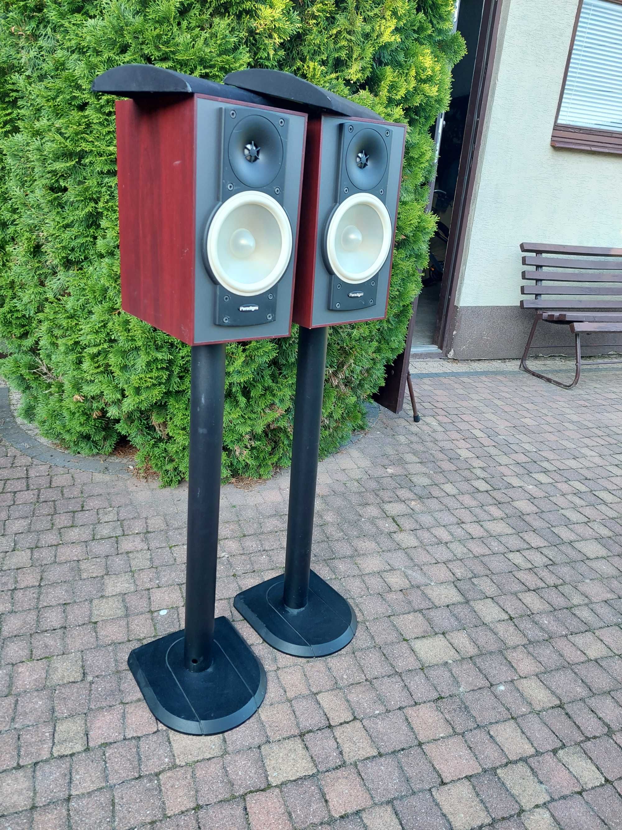 Kolumny Paradigm Monitor ze standami  i kablami kimber kable