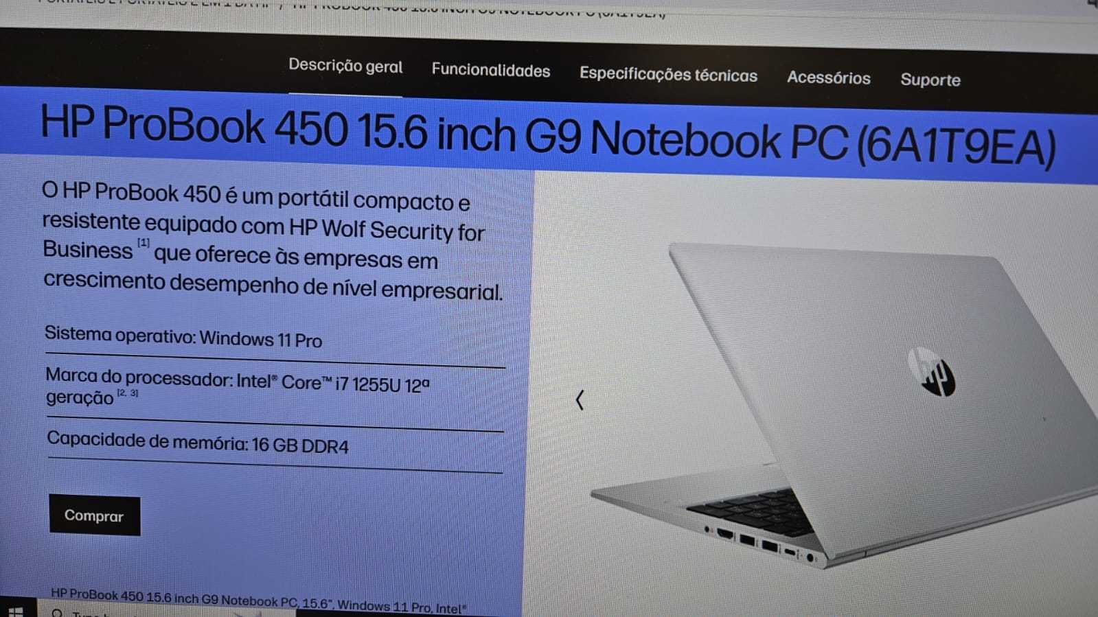 Portatil HP probook 450