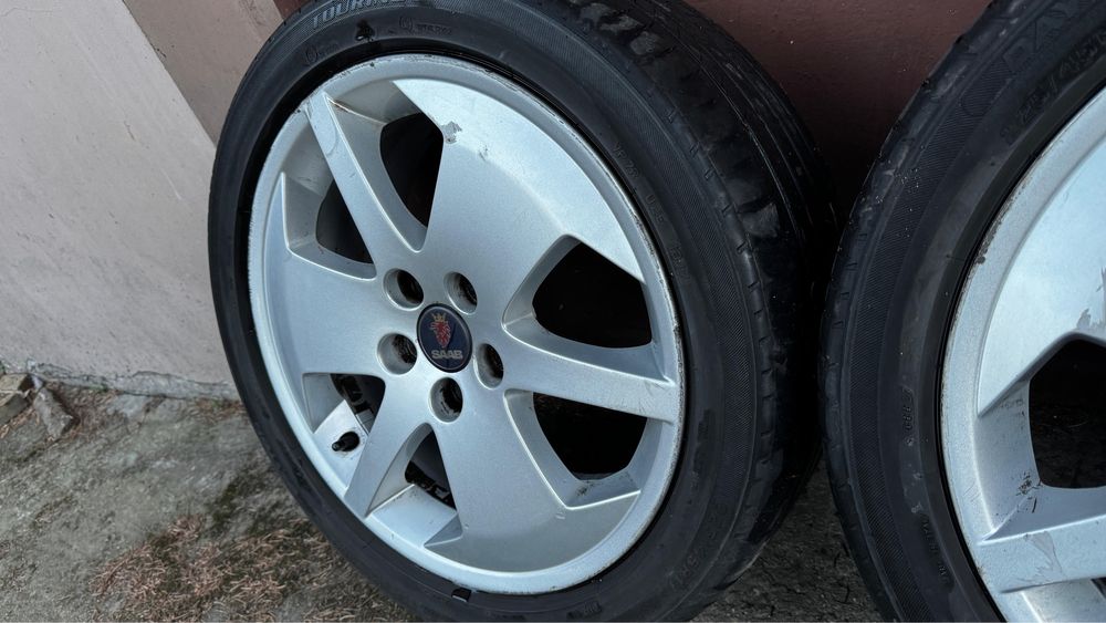 4x Felgi 17’ do Saab 900, 95, 93 Młot Thora z oponami Dayton